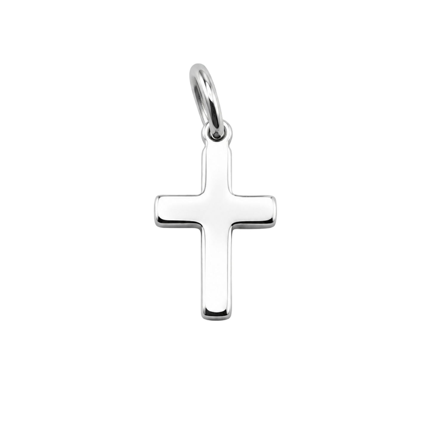 Small Plain Cross Charm Pendant Sterling Silver 925