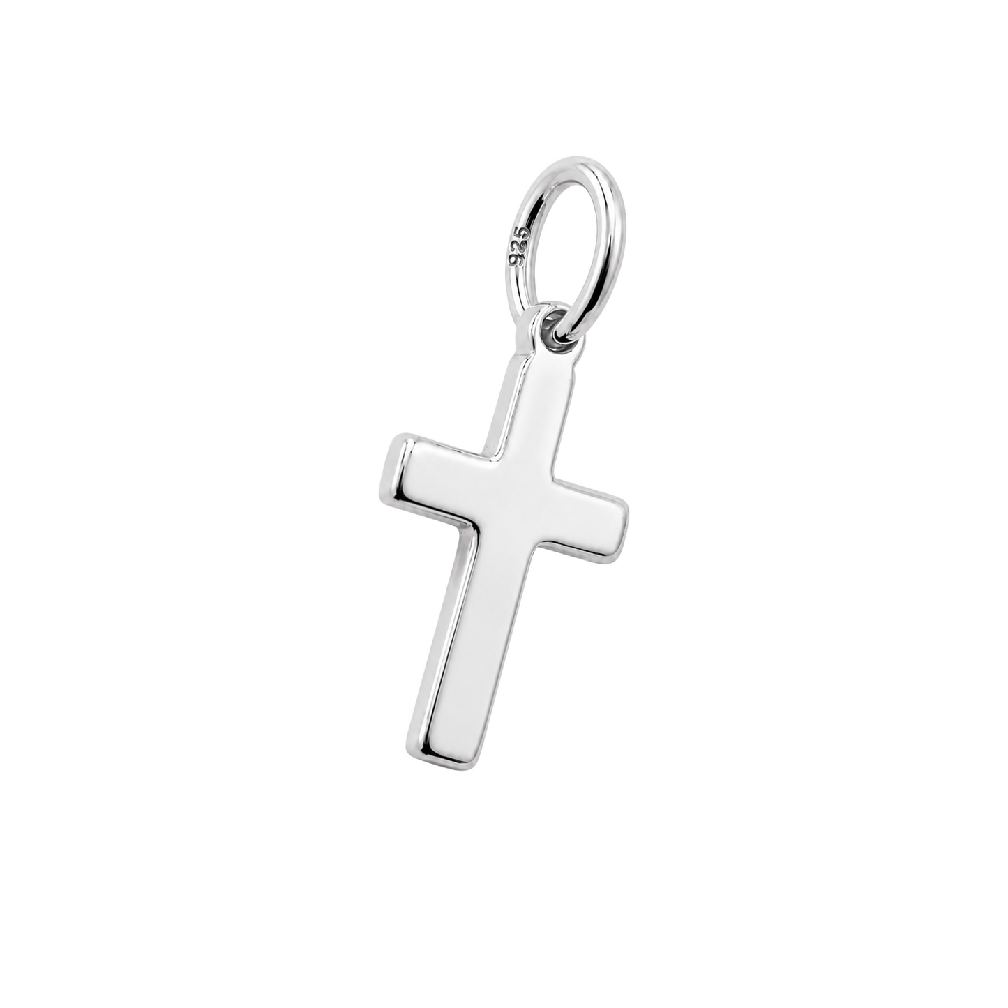 Small Plain Cross Charm Pendant Sterling Silver 925
