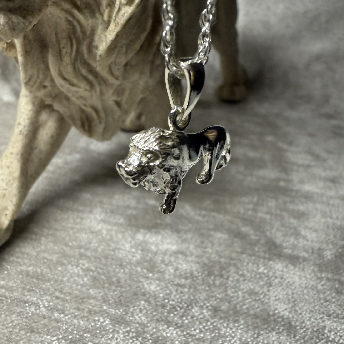 Full-body Lion Sterling Silver 925 Pendant