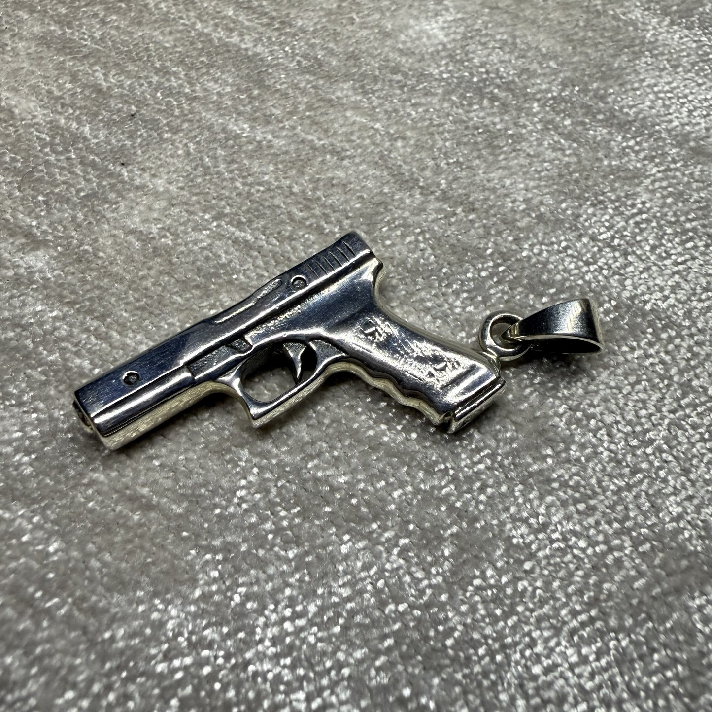 Glock Pistol Sterling Silver 925 Pendant