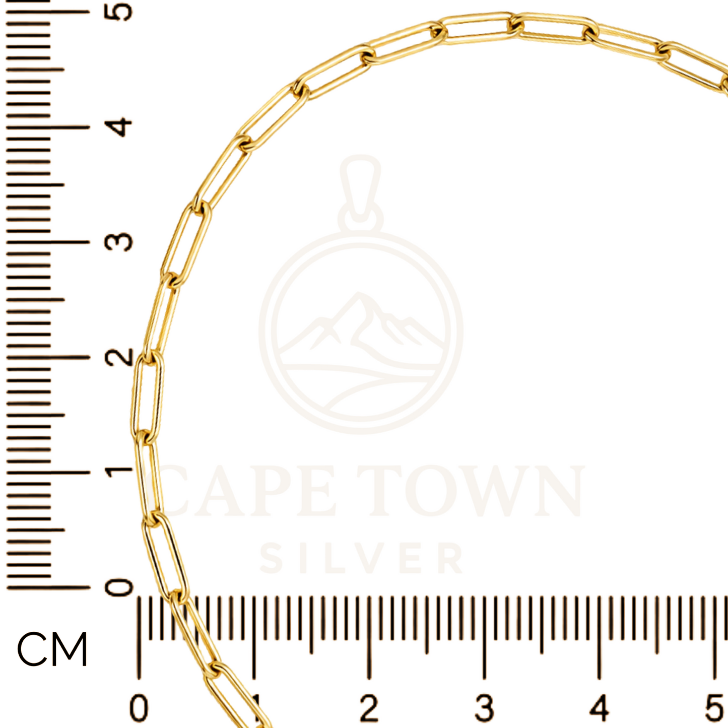 Gold-Plated Sterling Silver 925 Paperclip Bracelet