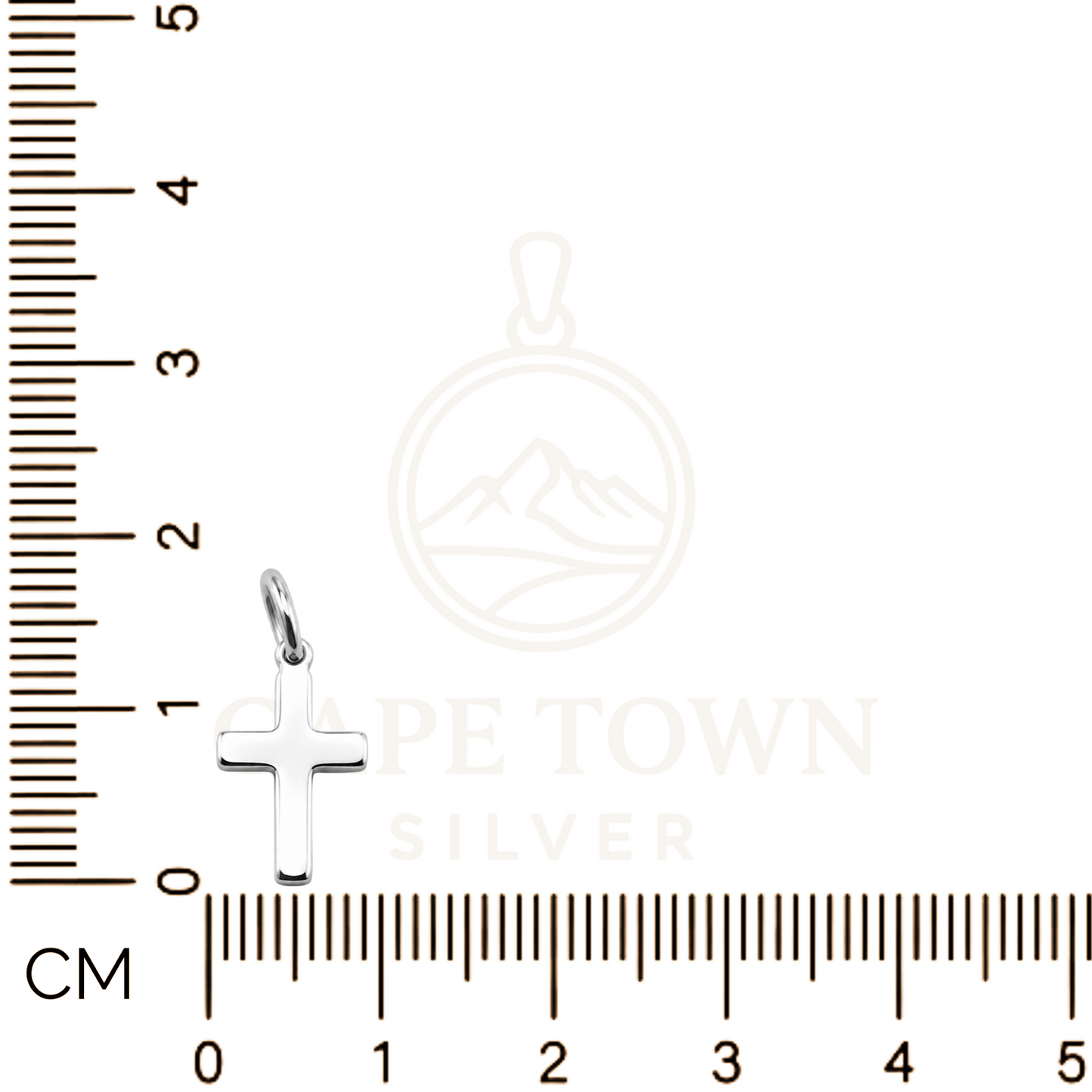 Small Plain Cross Charm Pendant Sterling Silver 925