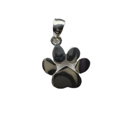 Solid Dog Print Sterling Silver 925 Pendant