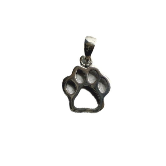 Dog Print Silhouette Sterling Silver 925 Pendant