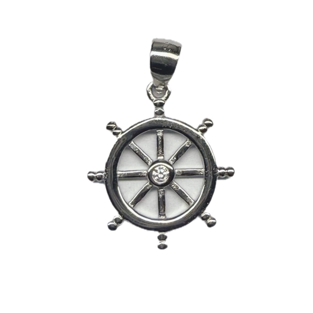 Boat Helm Sterling Silver 925 Pendant