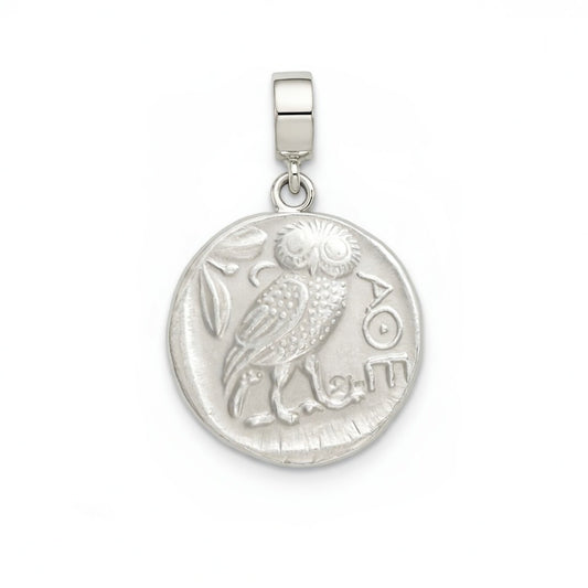 Signature Owl of Athena Coin 925 Sterling Silver