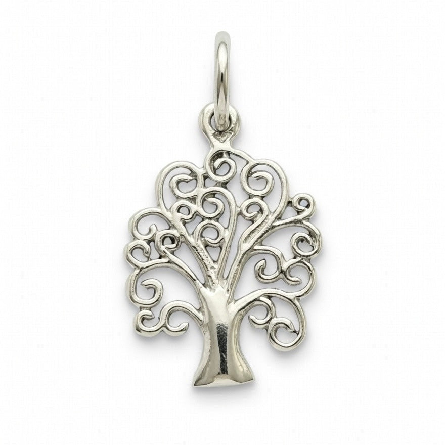 925 Sterling Silver Tree Charm Pendant