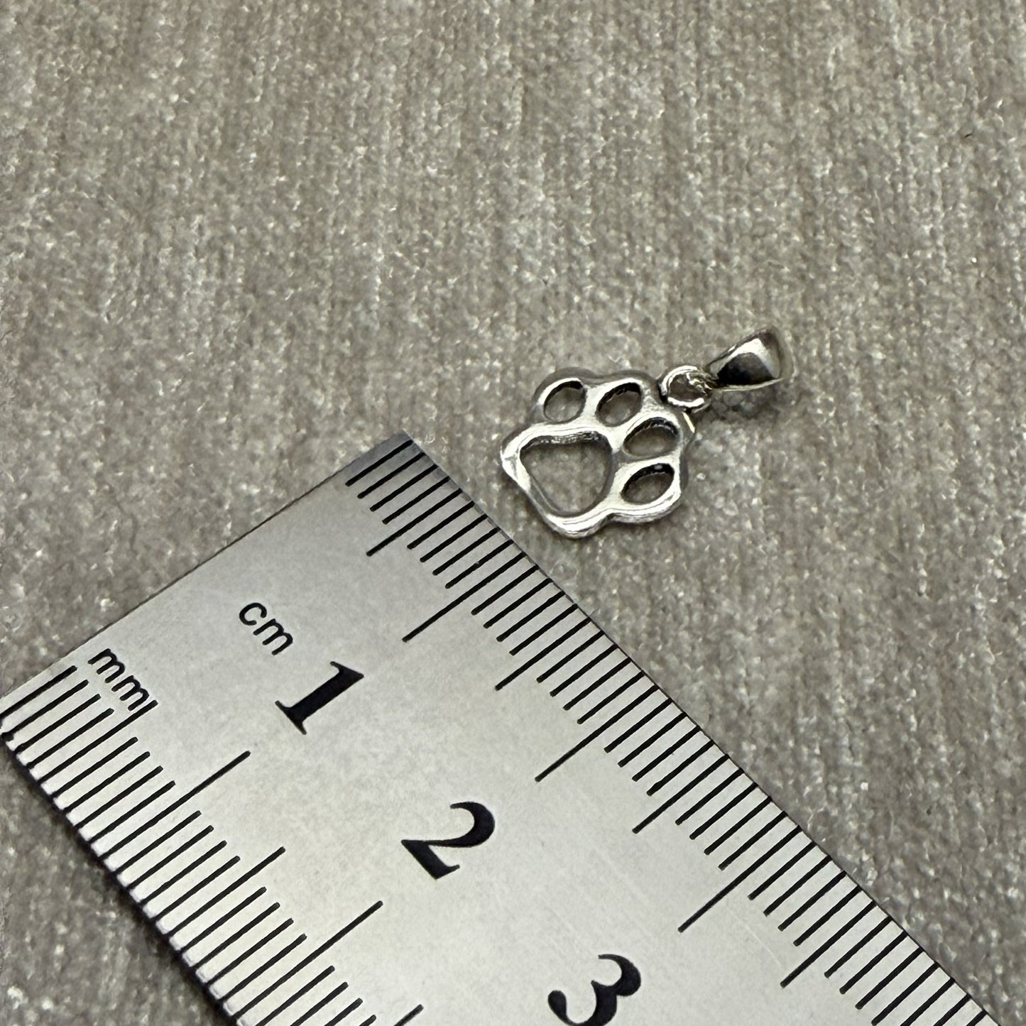 Dog Print Silhouette Sterling Silver 925 Pendant