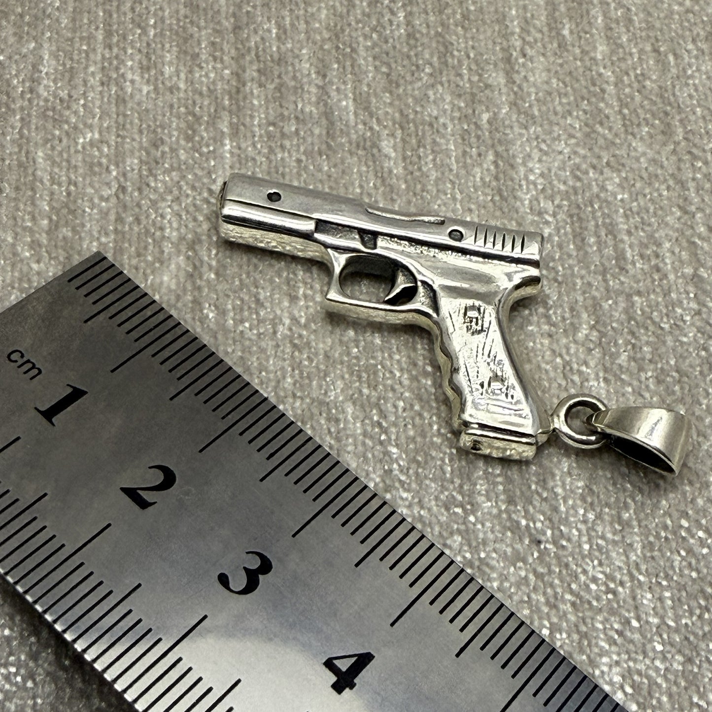 Glock Pistol Sterling Silver 925 Pendant