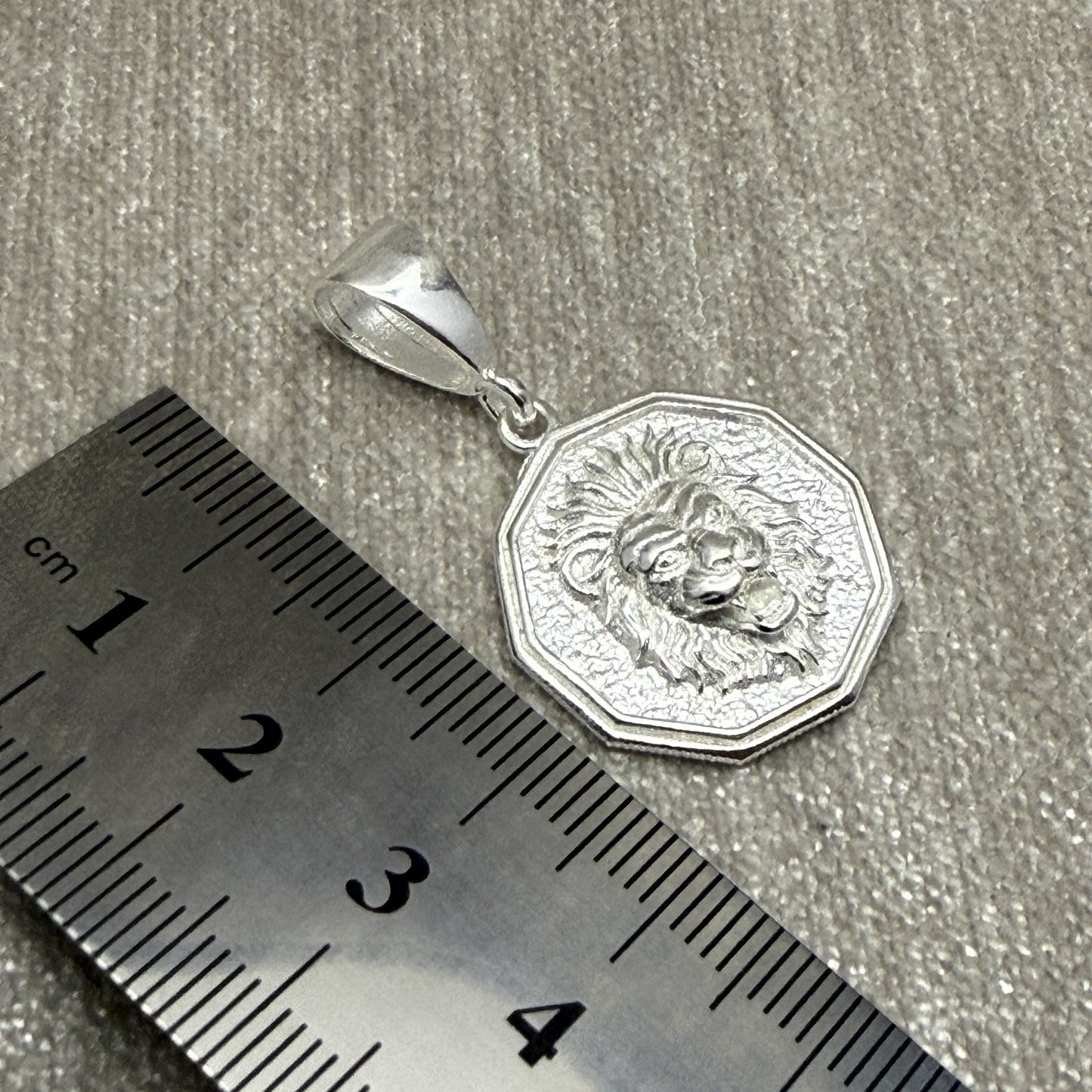 Lion Face Sterling Silver 925 Pendant