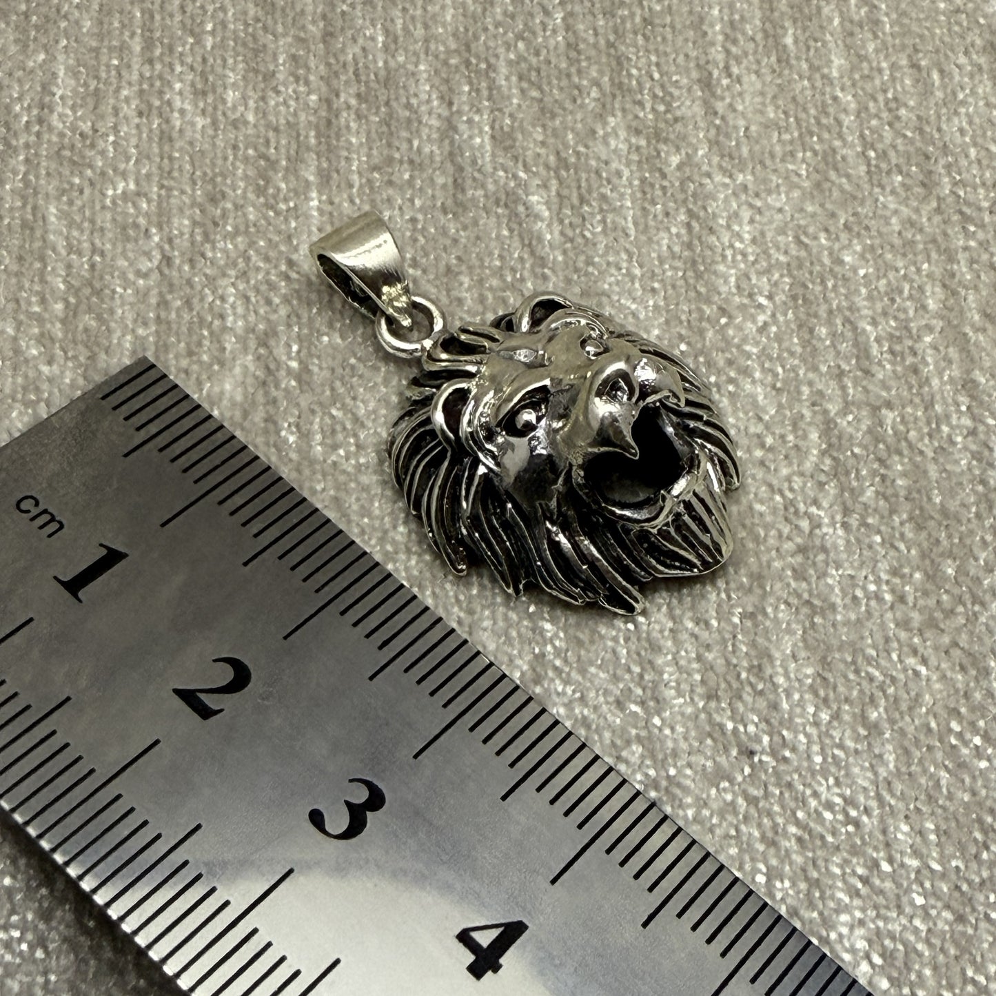 Lion Head Sterling Silver 925 Pendant