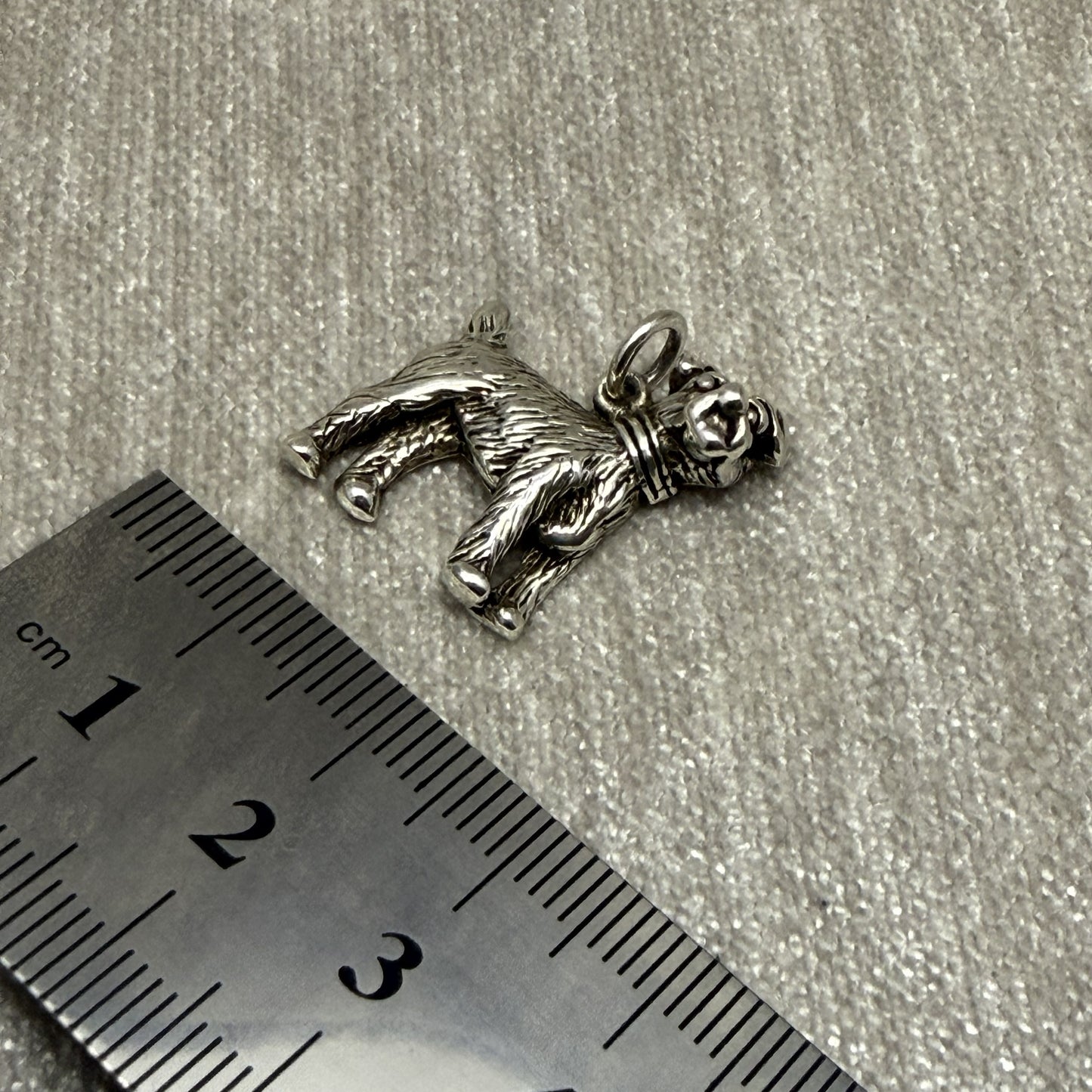 Little Terrier Dog Sterling Silver 925 Pendant