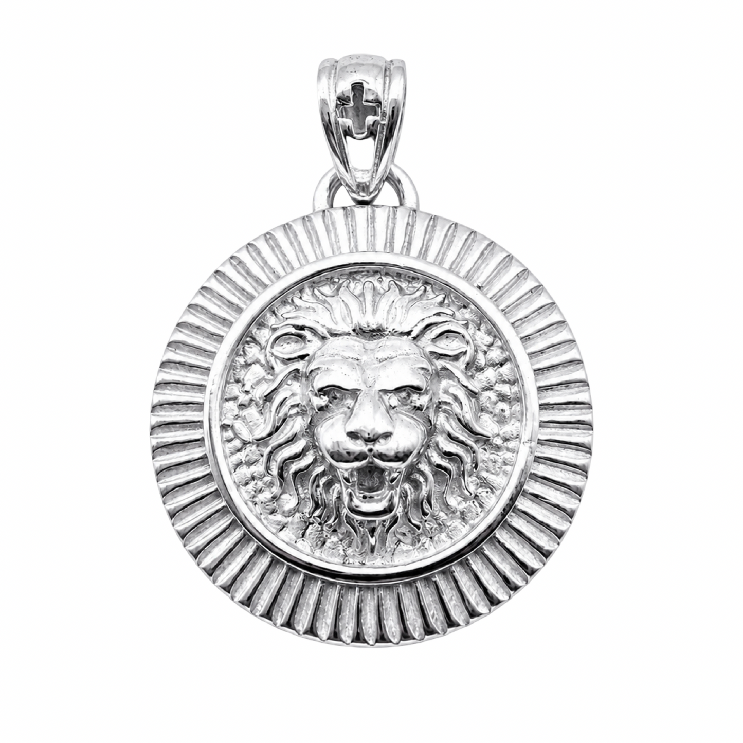 Lion Medallion Pendant Sterling Silver 925