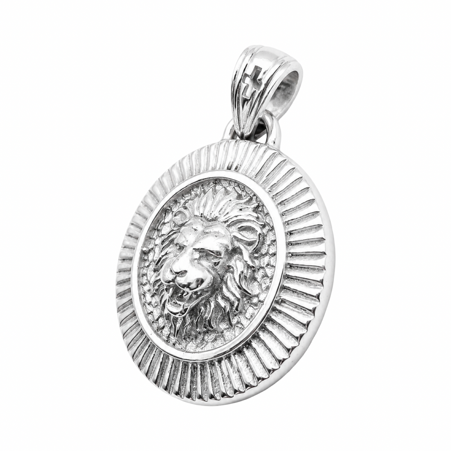 Lion Medallion Pendant Sterling Silver 925