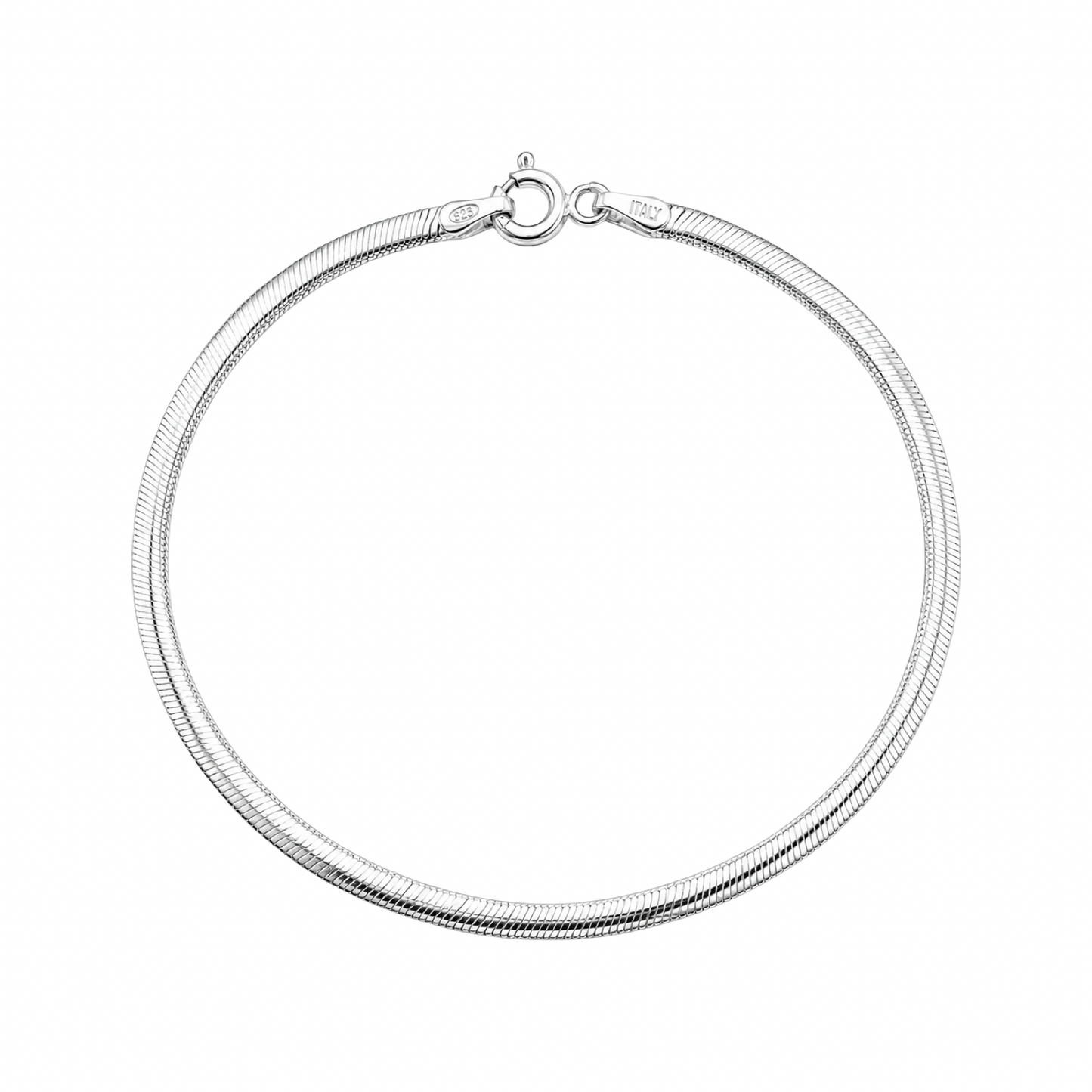 Herringbone Snake Chain Bracelet 19cm Sterling Silver 925