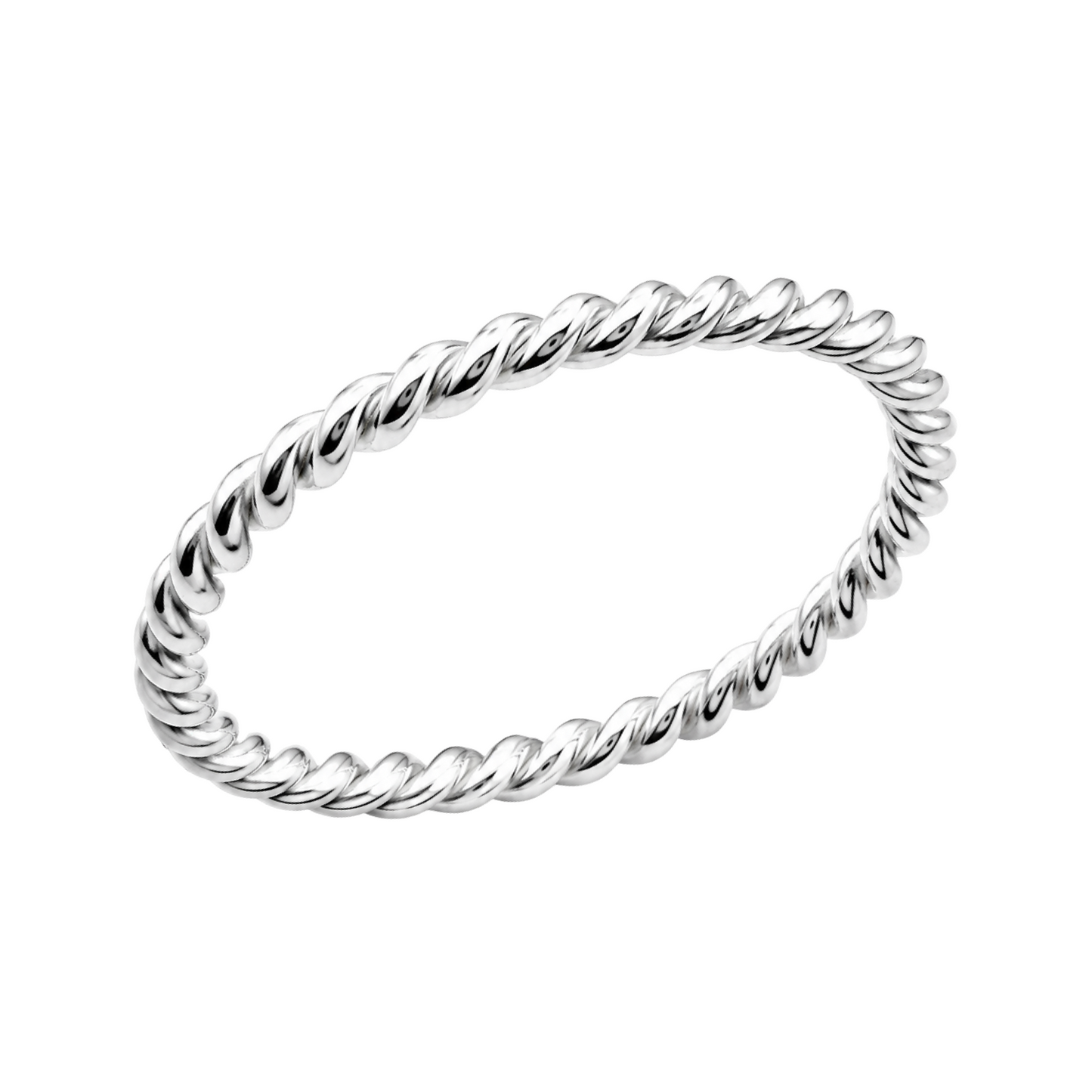 Twisted Rope Stacking Ring Sterling Silver 925