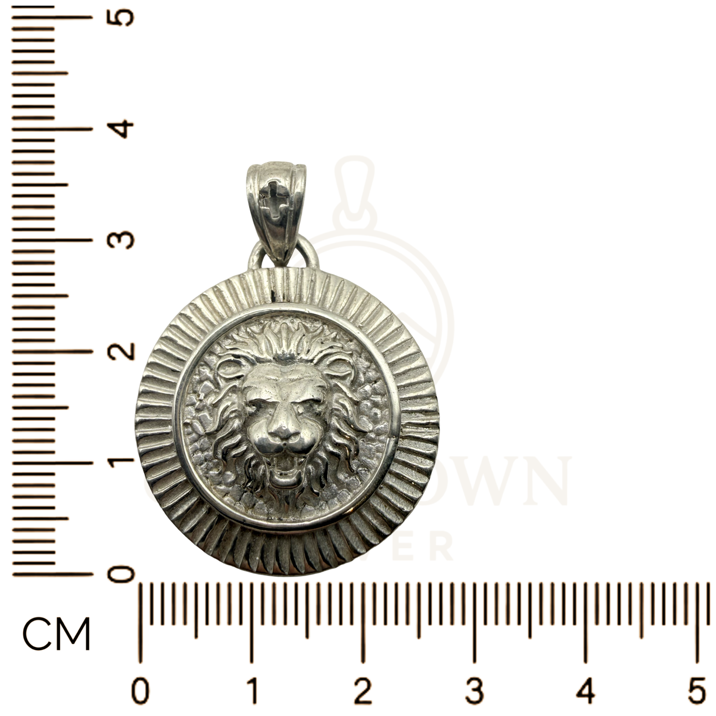 Lion Medallion Pendant Sterling Silver 925
