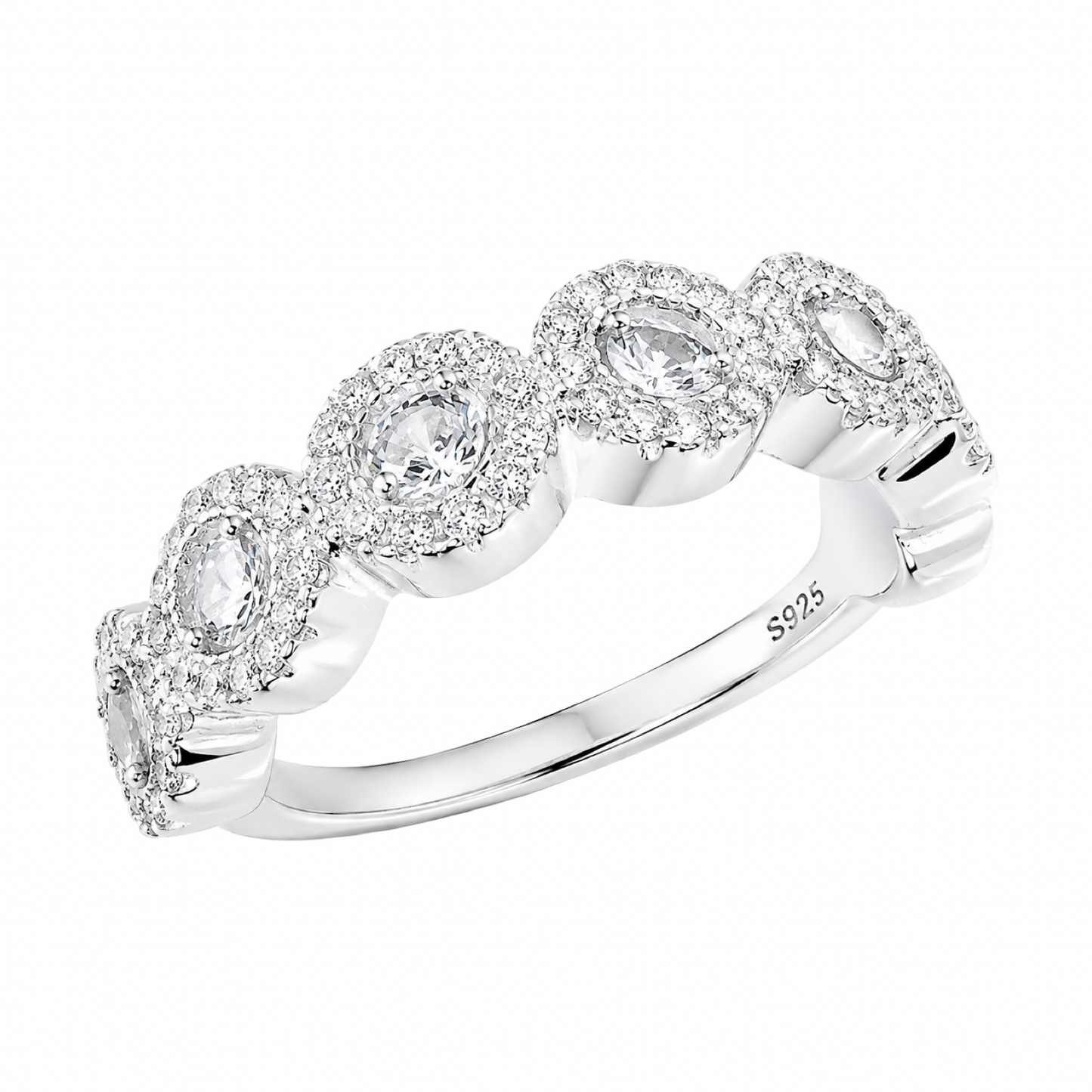 Cubic Zirconia Ring Sterling Silver 925