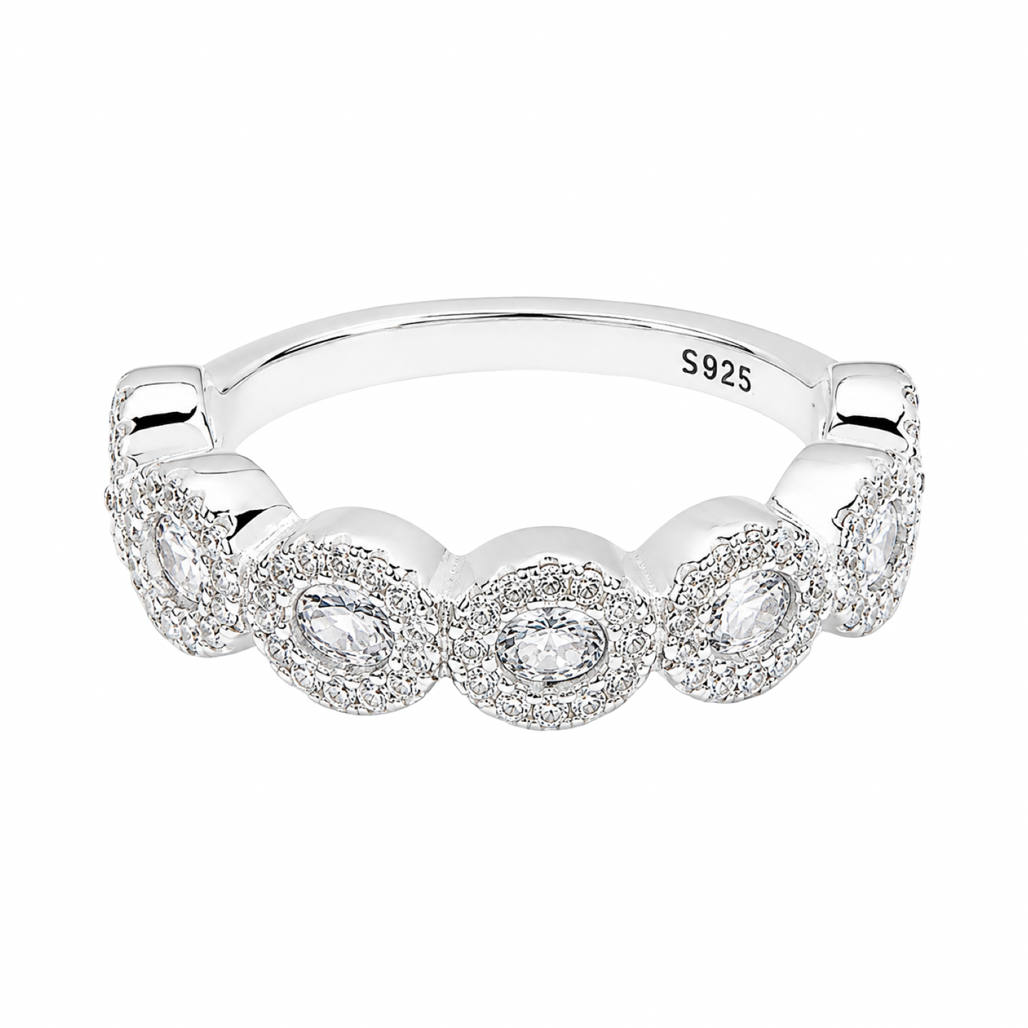 Cubic Zirconia Ring Sterling Silver 925