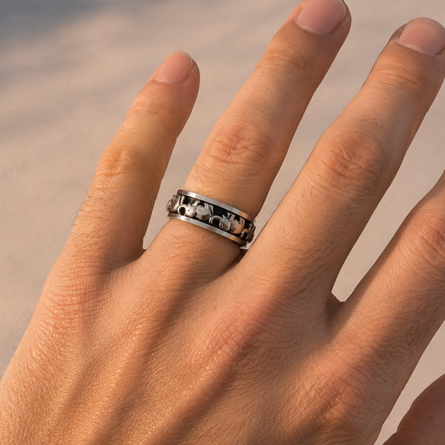 Spinning Elephant Ring Sterling Silver 925