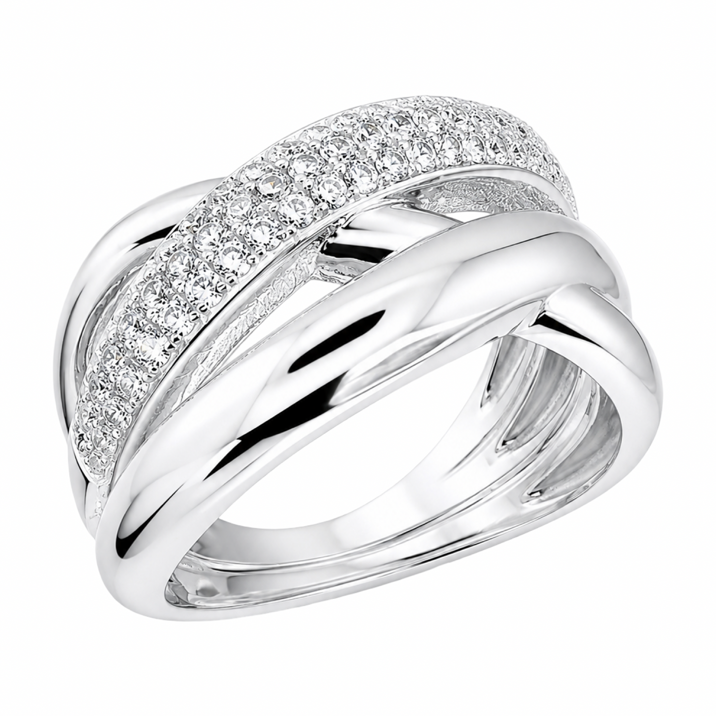 Bold Cubic Zirconia Ring Sterling Silver 925