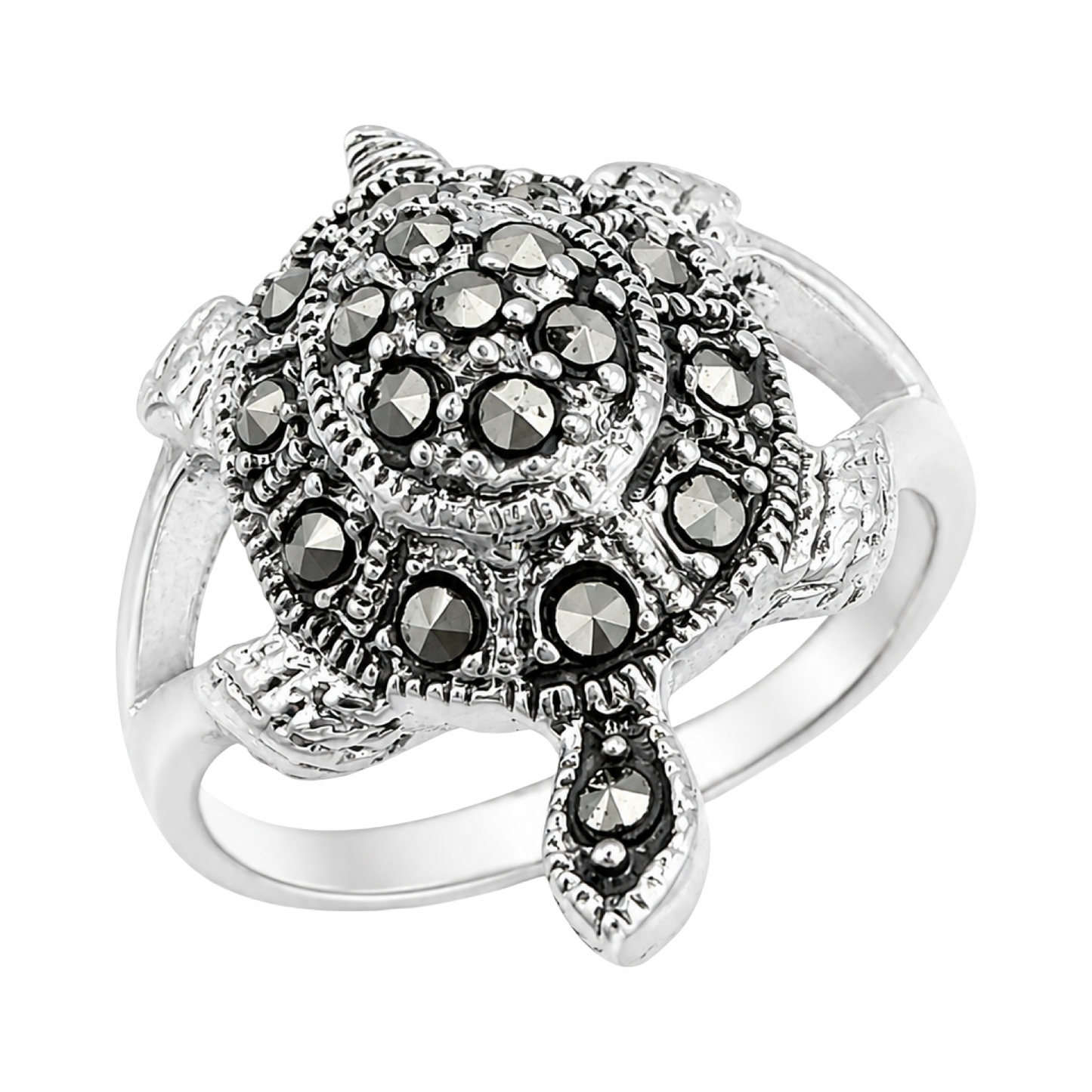 Tortoise Moissanite Sterling Silver Ring 925