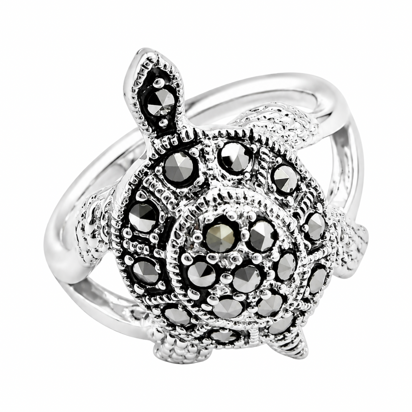 Tortoise Moissanite Sterling Silver Ring 925