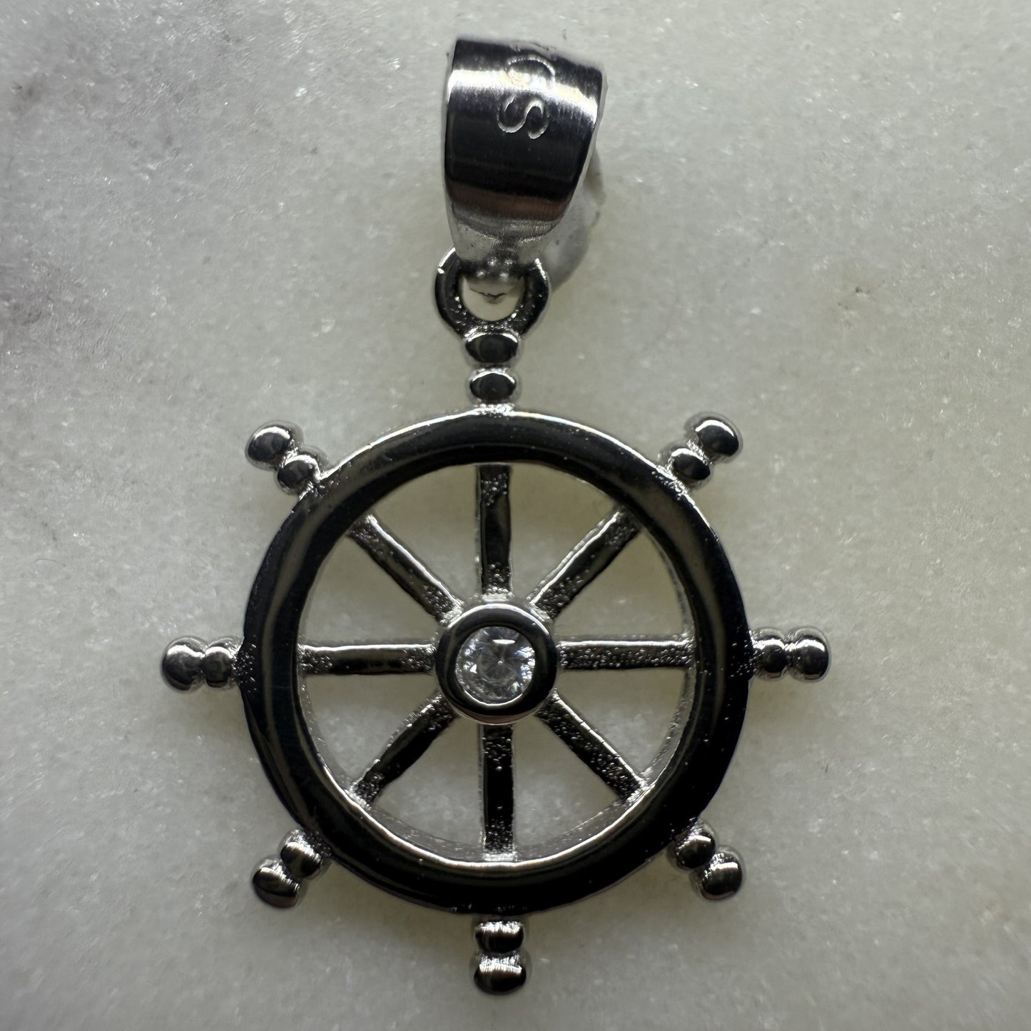 Boat Helm Sterling Silver 925 Pendant