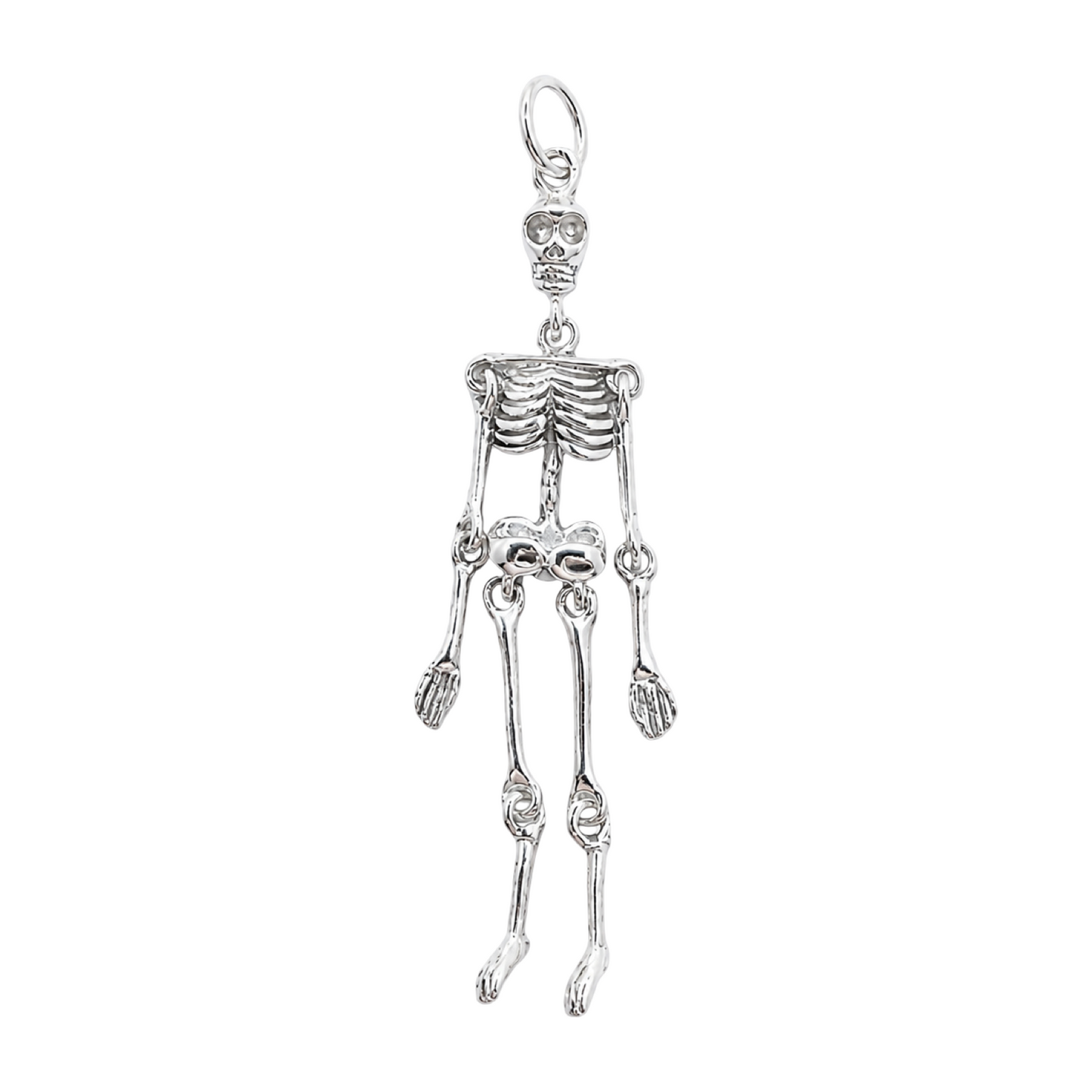 925 Sterling Silver Skeleton Pendant