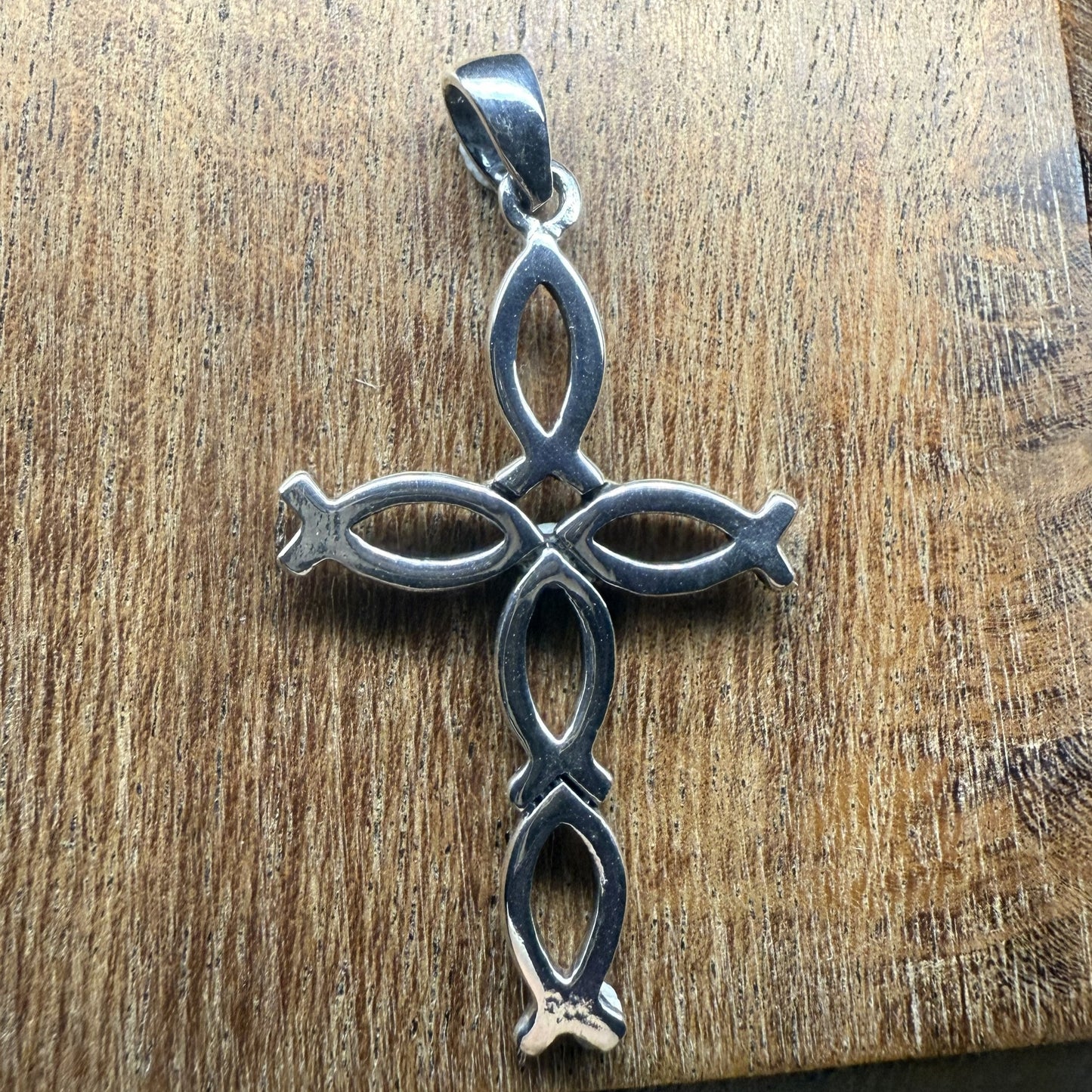 Ichthys Cross Sterling Silver 925 Pendant