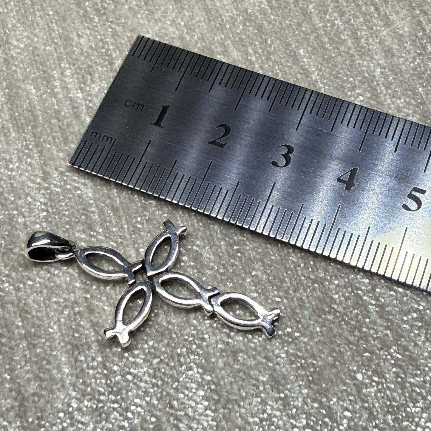 Ichthys Cross Sterling Silver 925 Pendant