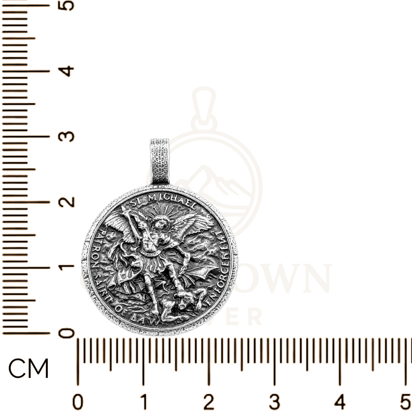 St Michael Medallion Pendant Sterling Silver 925