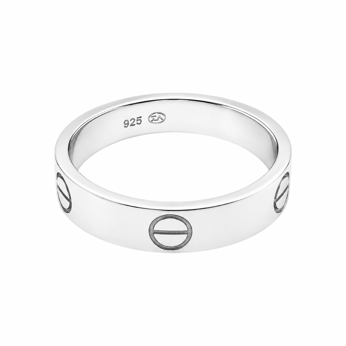 Plain Screw Motif Ring Sterling Silver 925