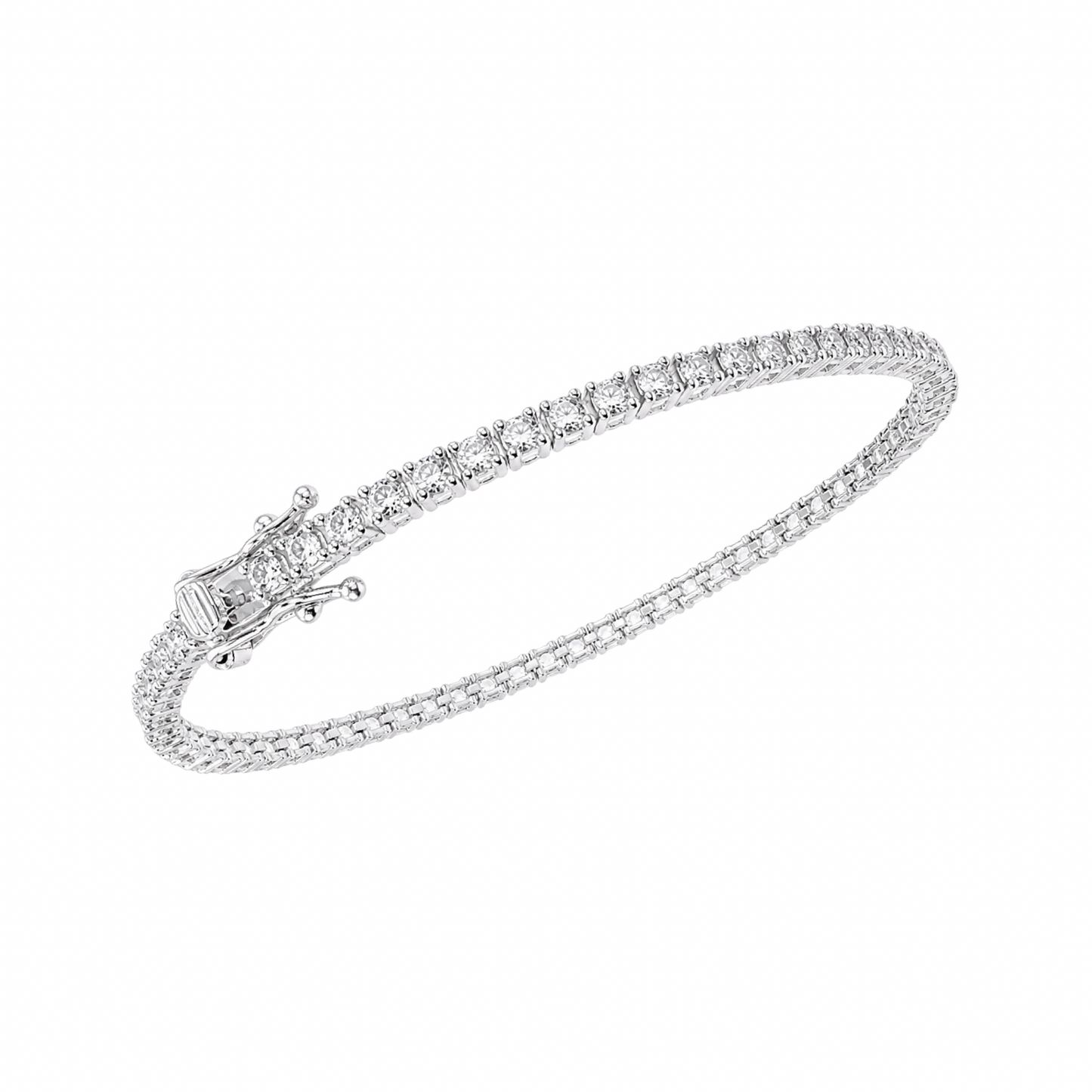 Cubic Zirconia Tennis Bracelet Sterling Silver 925