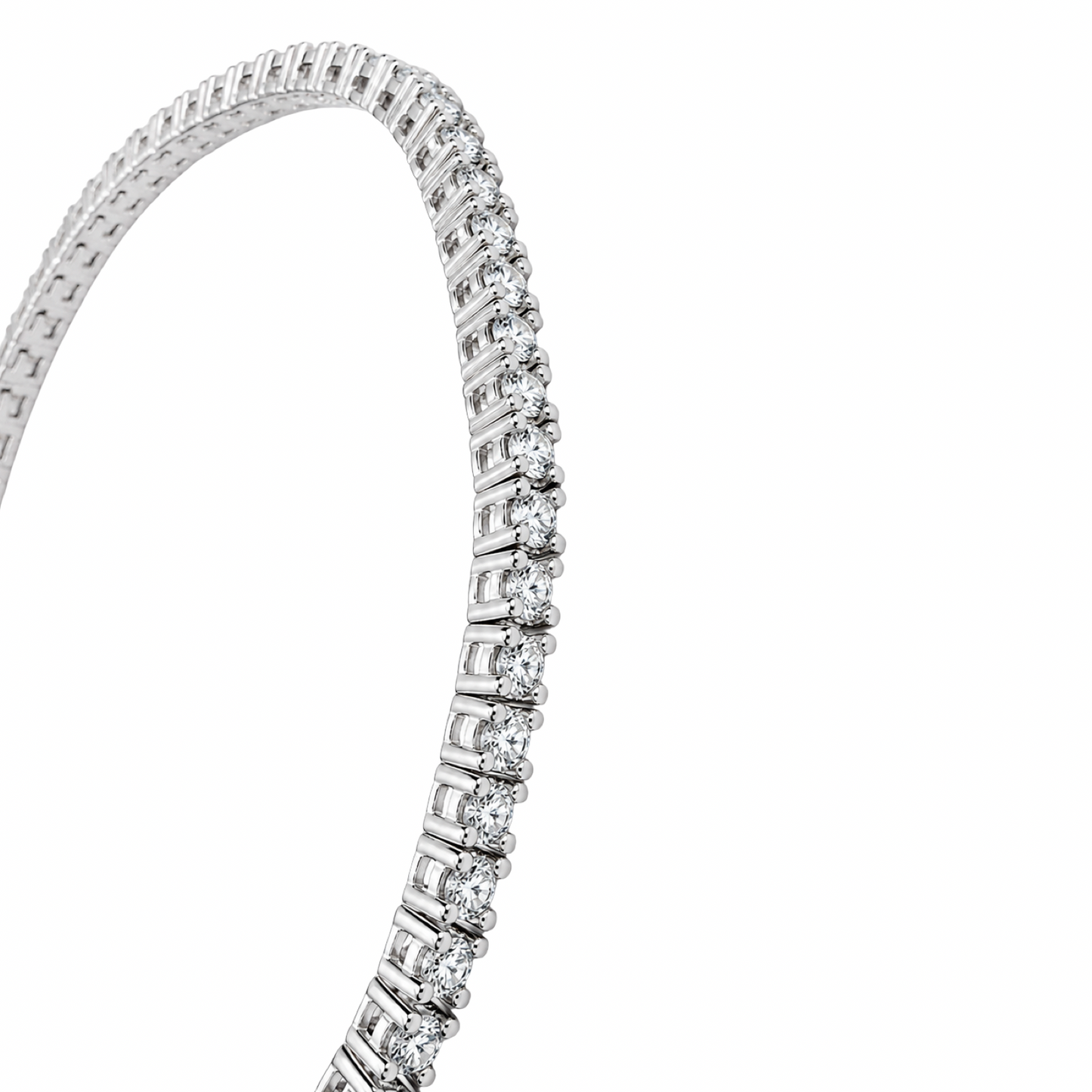 Cubic Zirconia Tennis Bracelet Sterling Silver 925
