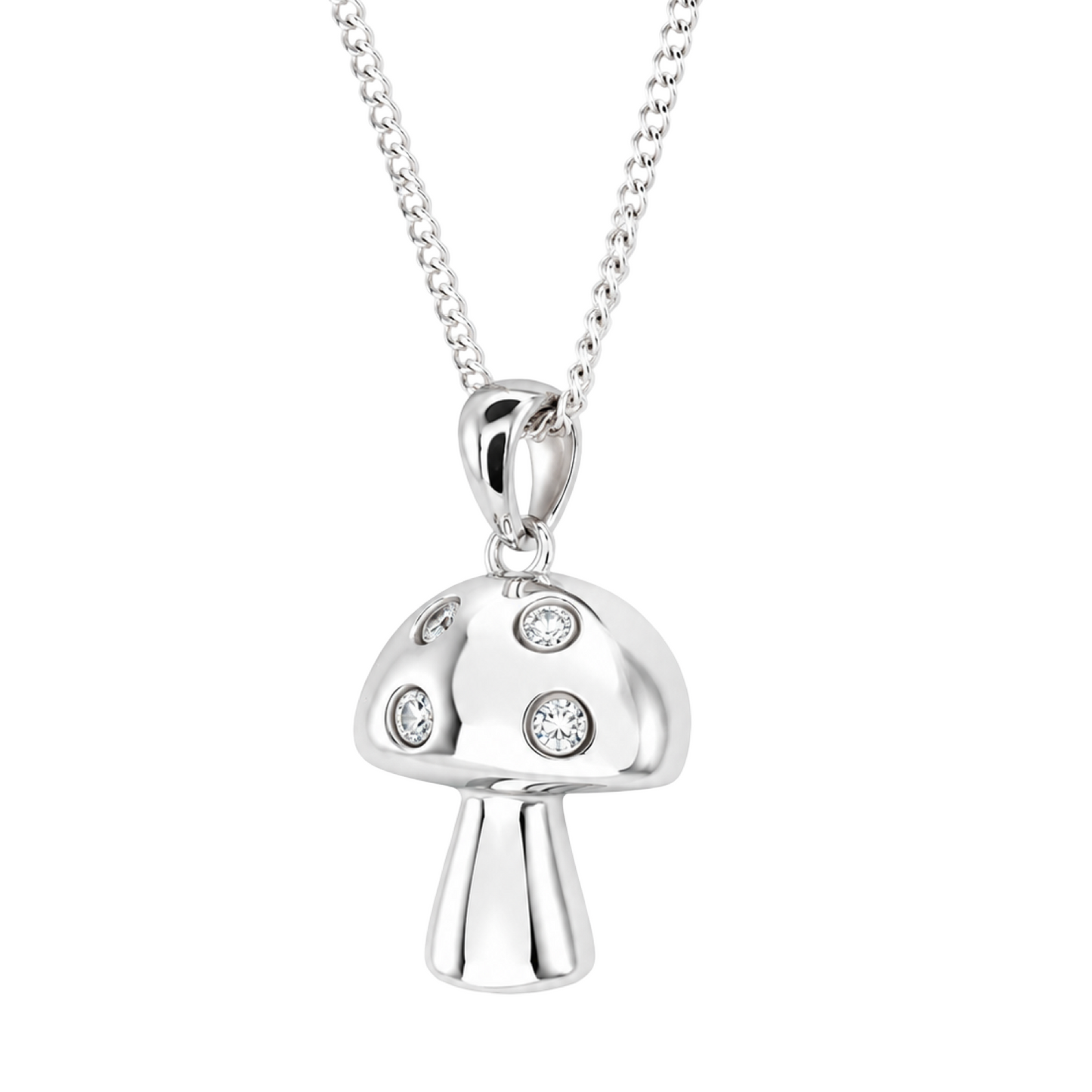 Cubic Zirconia Mushroom Jewellery Set Sterling Silver 925