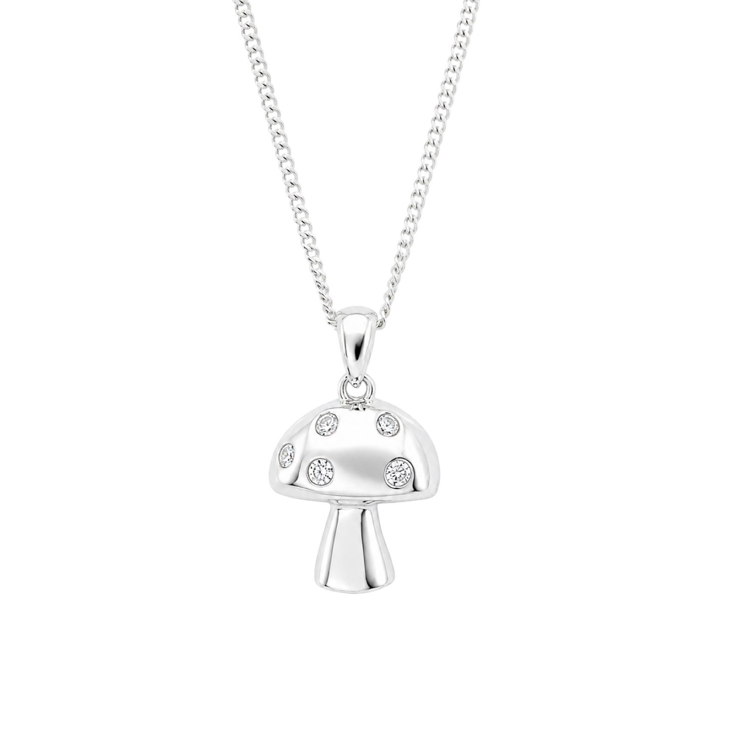Cubic Zirconia Mushroom Jewellery Set Sterling Silver 925