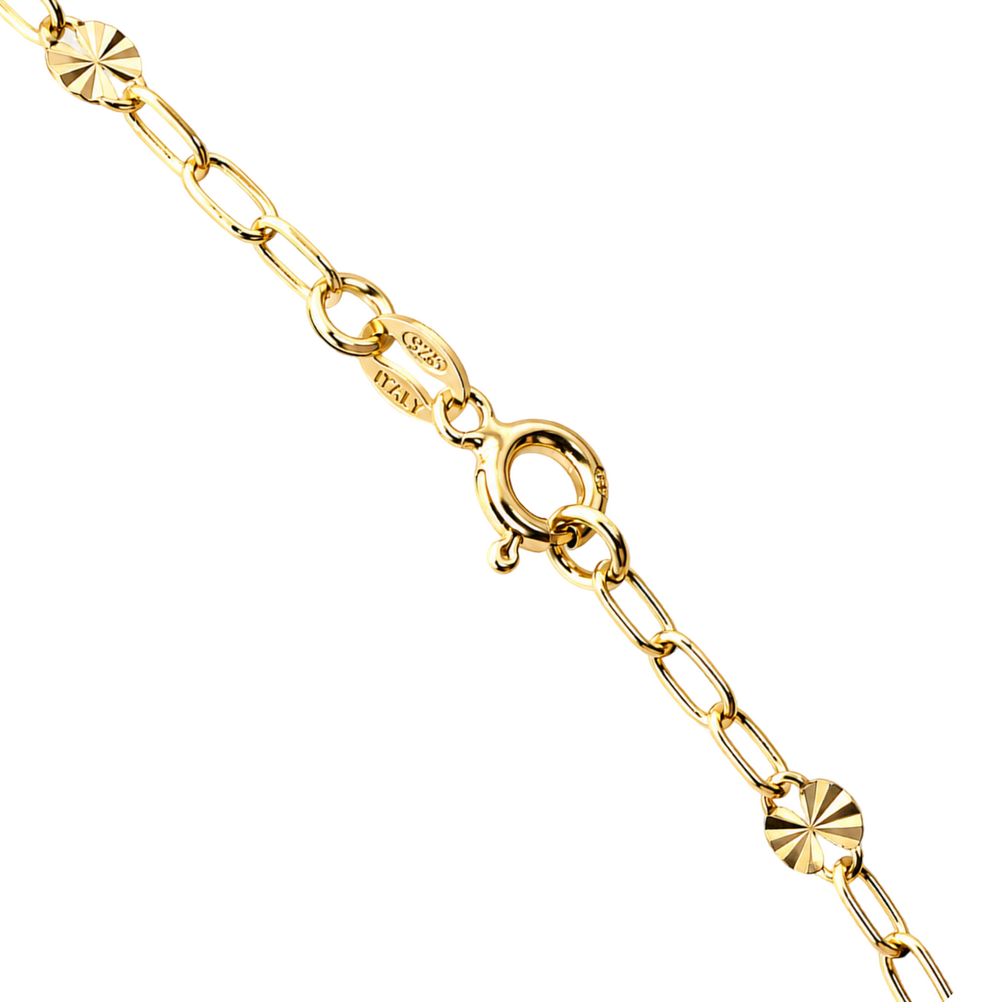 Diamond-Cut Sunburst Disc Gold-Plated Sterling Silver Necklace