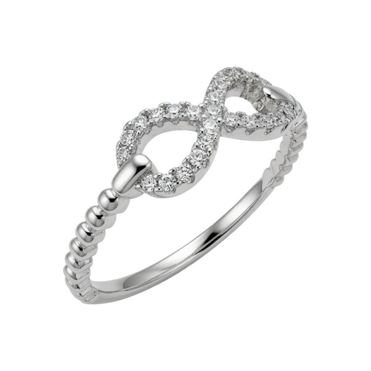 C/Z Infinity Ring Sterling Silver 925