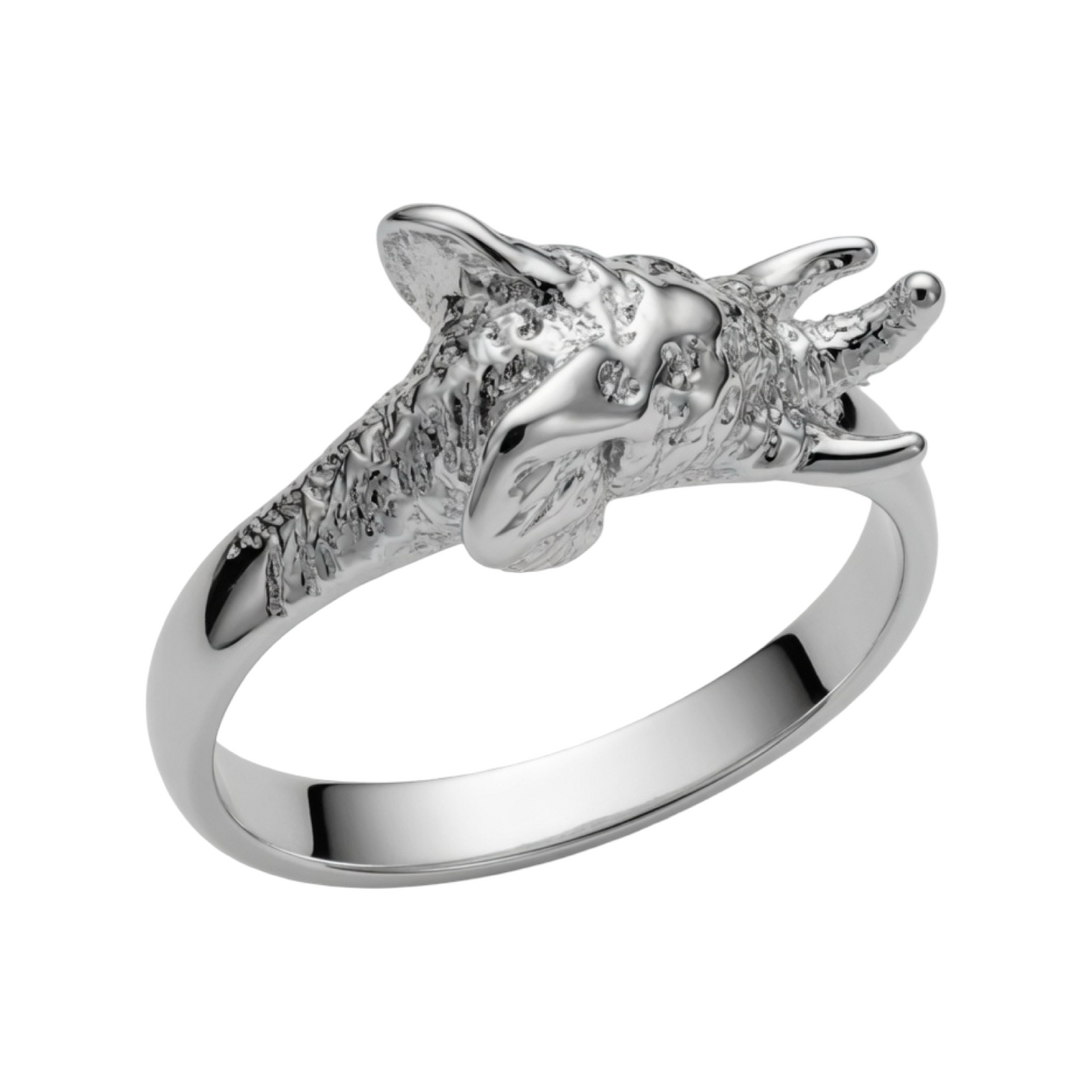 Elephant Head Ring Sterling Silver 925