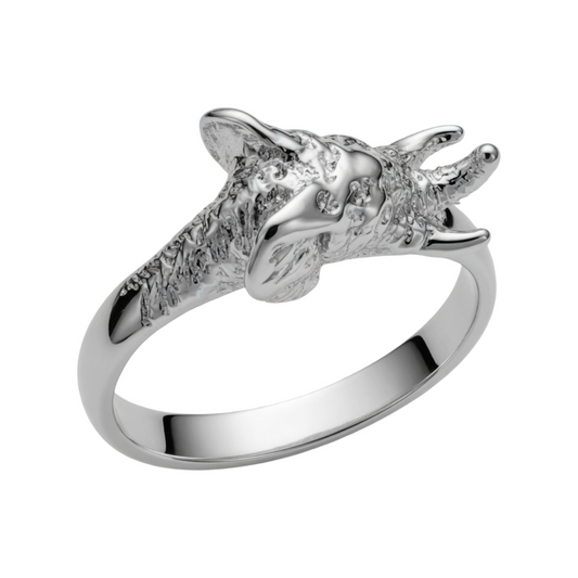 Elephant Head Ring Sterling Silver 925