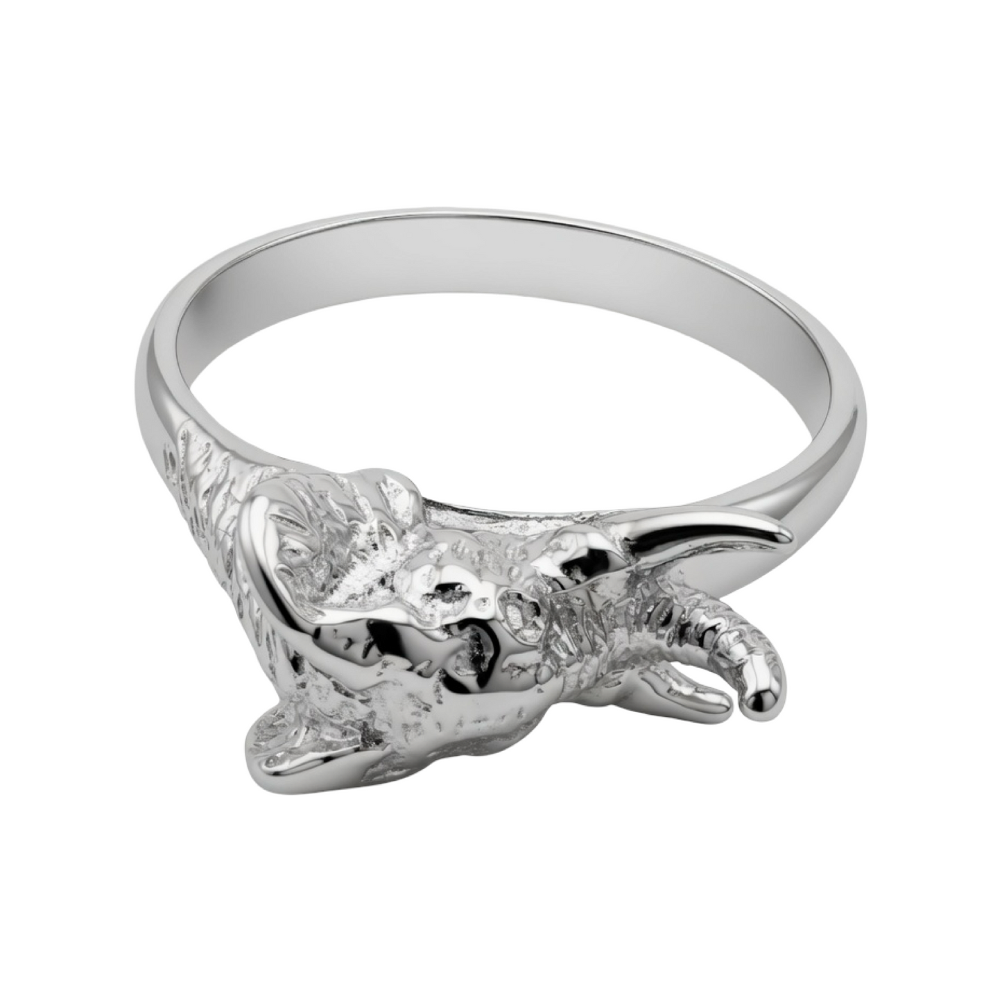 Elephant Head Ring Sterling Silver 925