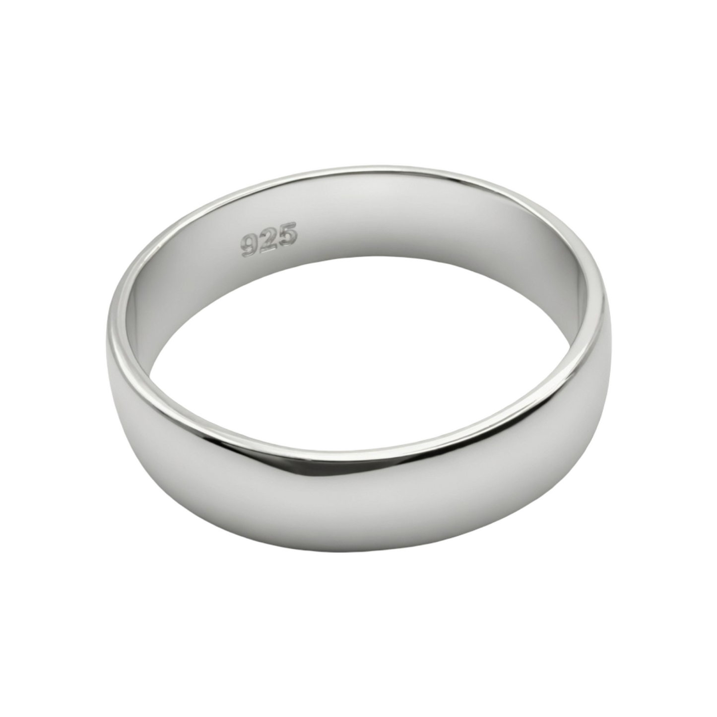 5mm Comfort Plain Band Sterling Silver 925