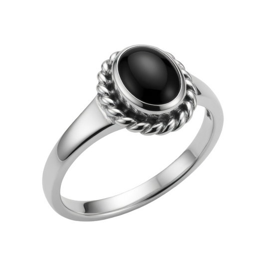 Feature Onyx Ring Sterling Silver 925