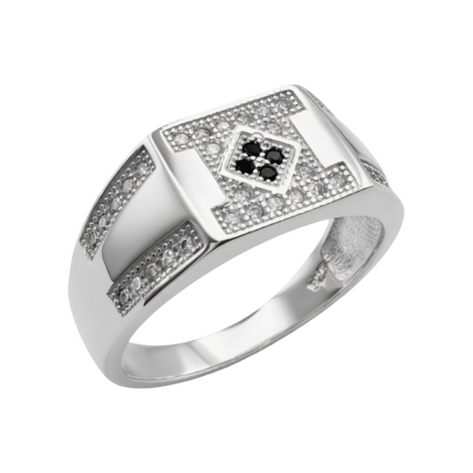 Gents GRD C/Z Ring Sterling Silver 925