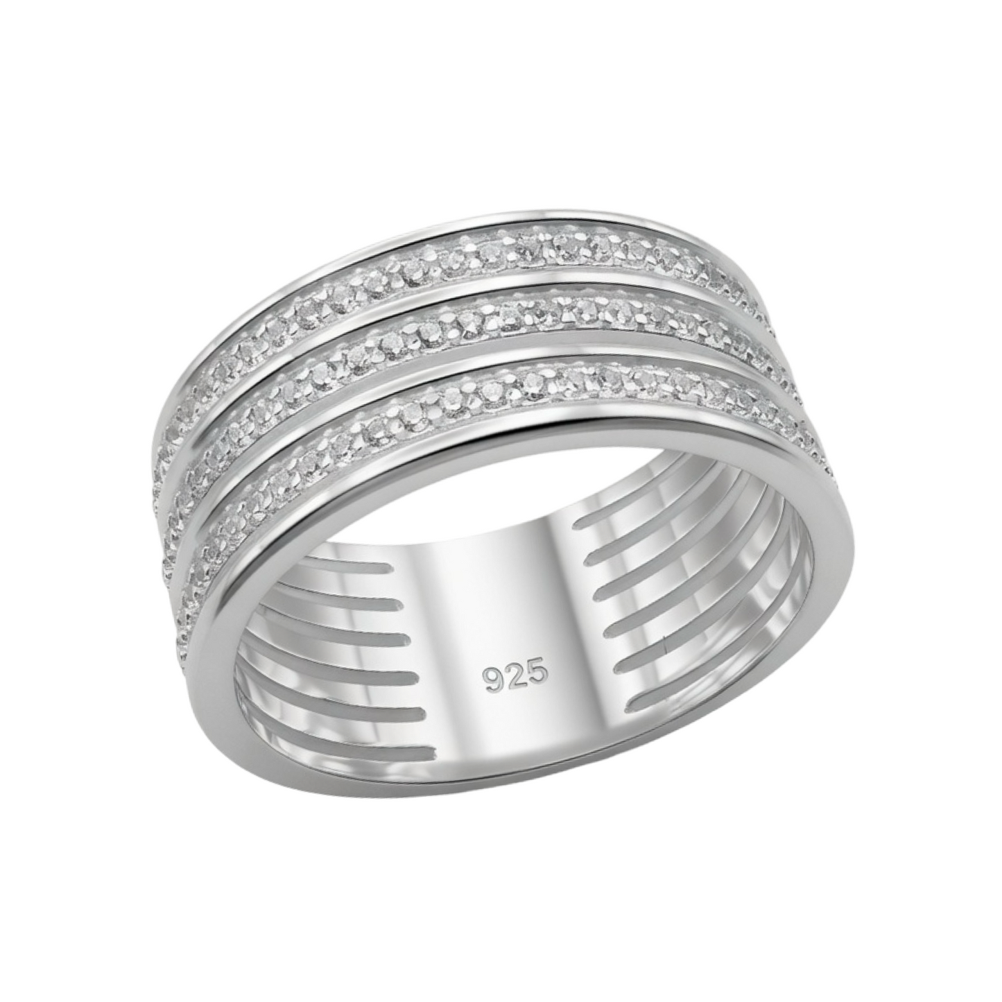 Eternity Stack Ring Sterling Silver 925