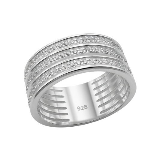 Eternity Stack Ring Sterling Silver 925