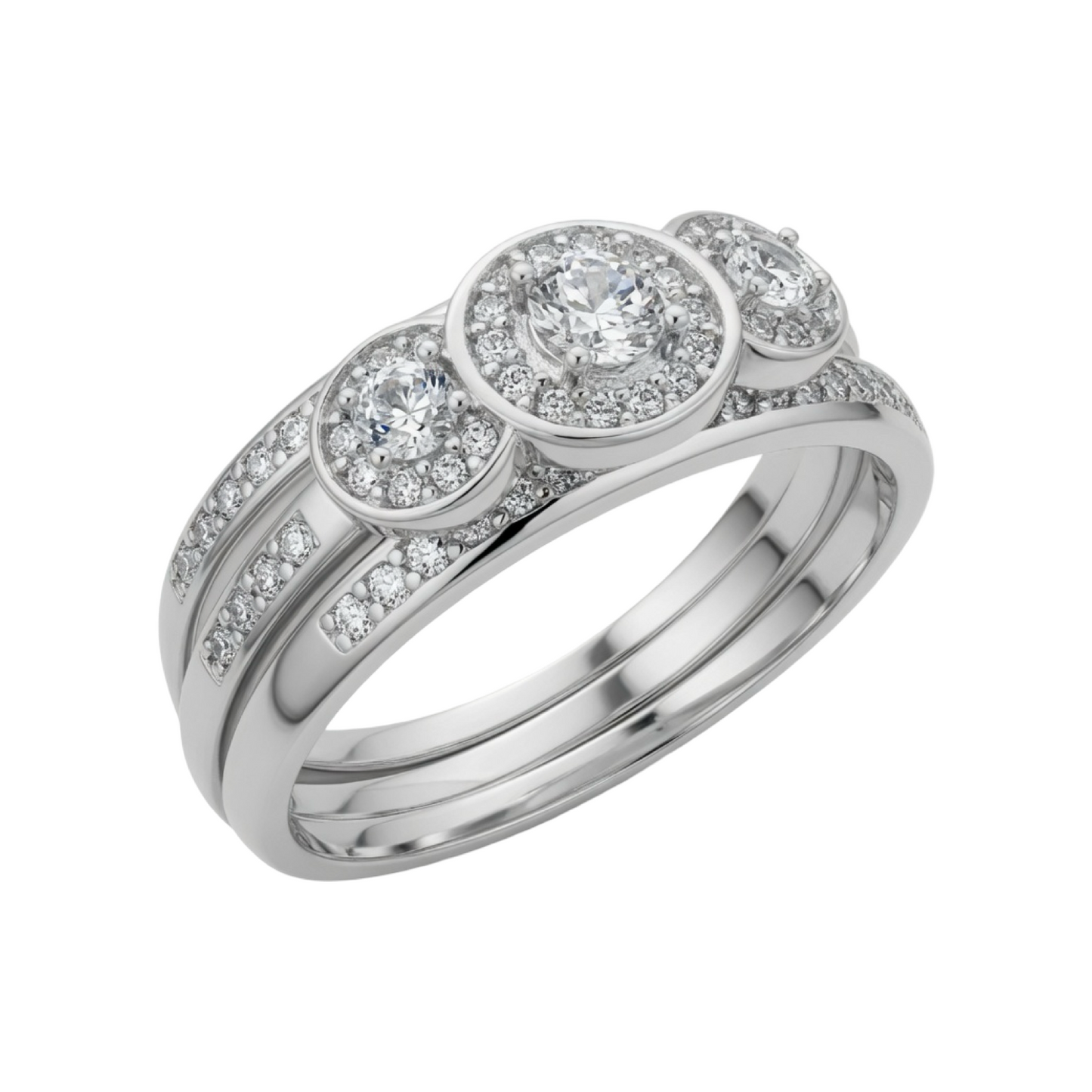 Wedding Set Silver C/Z Sterling Silver 925