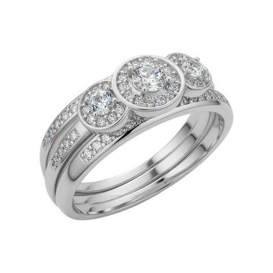 Wedding Set Silver C/Z Sterling Silver 925