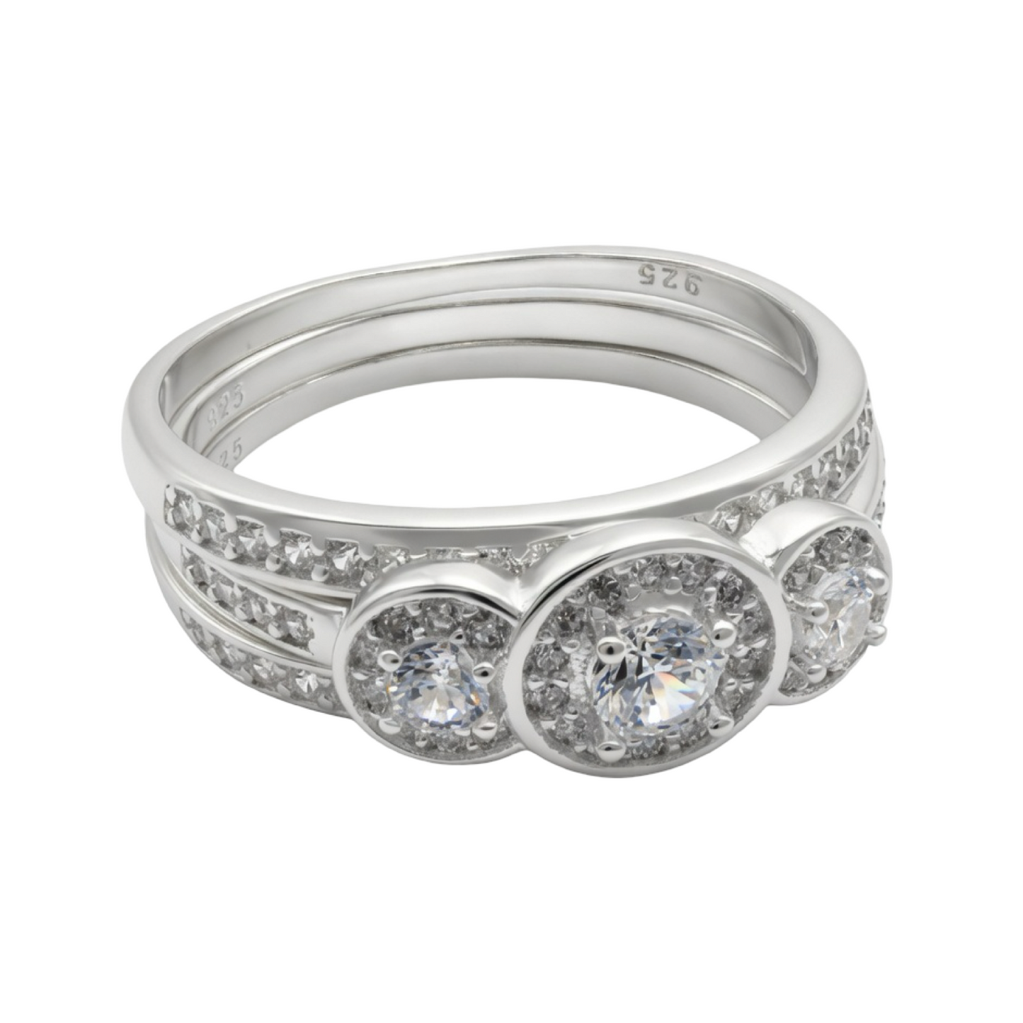 Wedding Set Silver C/Z Sterling Silver 925